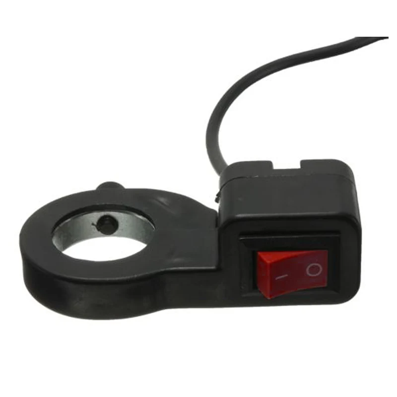 

New Motorcycle ATV PIT Bike Scooter Head Fog Spot Light ON OFF Switch 7/8" Handlebar Black+Red