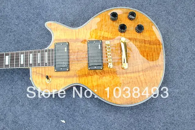 Best price at $242 Cheap Free shipping China guitar gbson transparent natural electric guitar