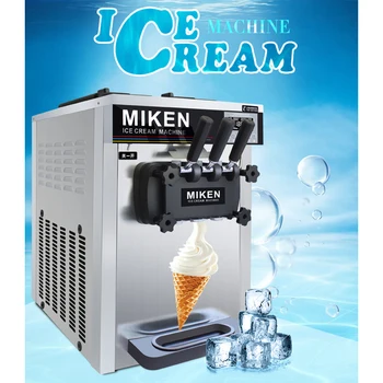 

Desktop 3 Flavor Soft Ice cream machine 1600W Commercial Ice cream maker 22L/H Yogurt machine 220V/110V CE Air-cooling