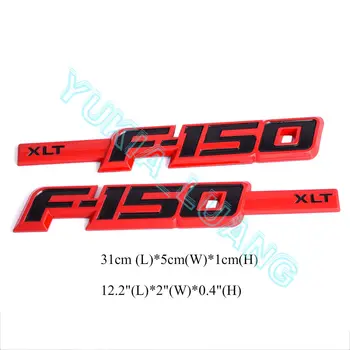 

L&R F-150 XLT Car Front Side Fender Emblem Black Red ABS Badge Nameplate OEM
