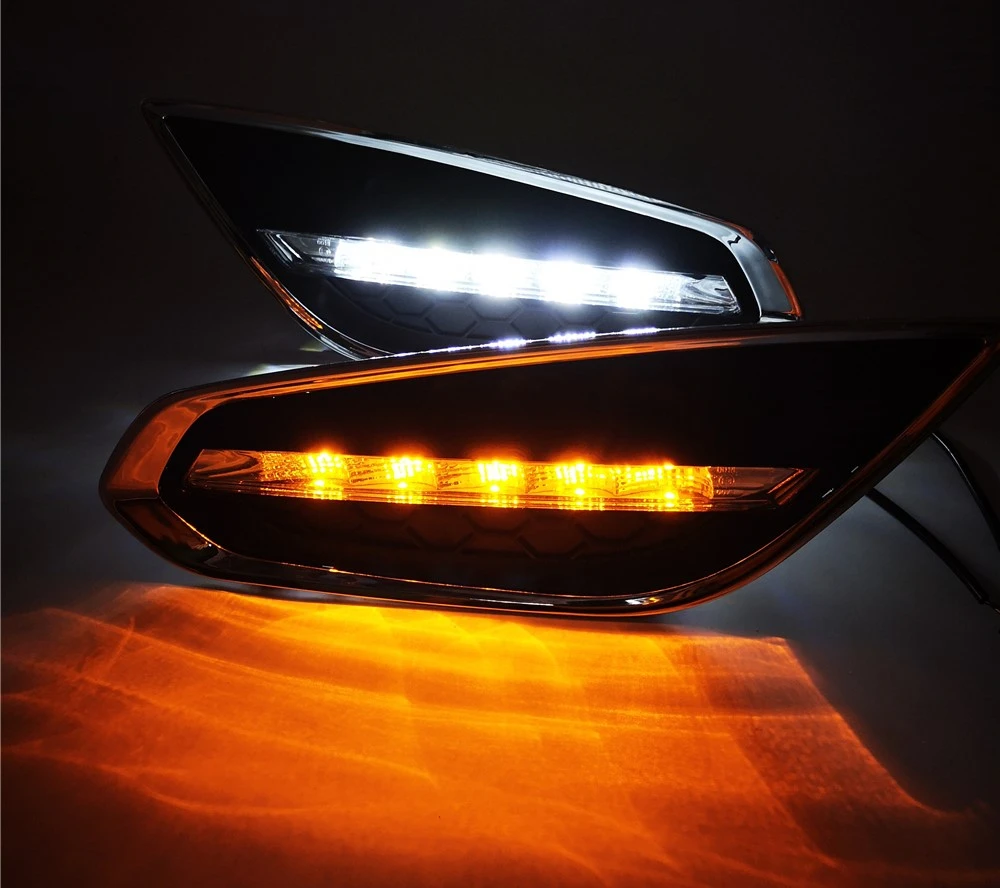 CSGJMY 1 компл. DRL светодиодный дневные ходовые огни дневного света Противотуманные фары крышка с поворотником для Volvo S60 2009 2010 2011 2012 2013