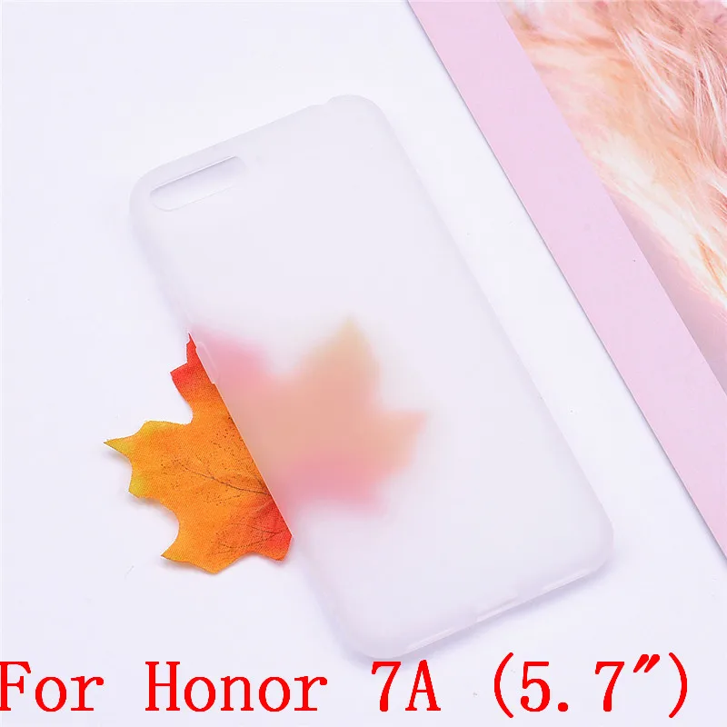Для huawei Honor 7A Pro 5,7 чехол AUM-L29, Мягкий ТПУ силиконовый чехол для huawei Honor 7A DUA-L22 5,45, чехол, чехол для телефона s - Цвет: Transparent white
