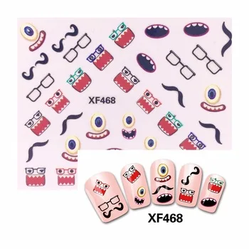 YZWLE 1 Sheet Nail Art Decal Sticker Fashion Tips Decoration DIY Tips 3D Nail Sticker  468