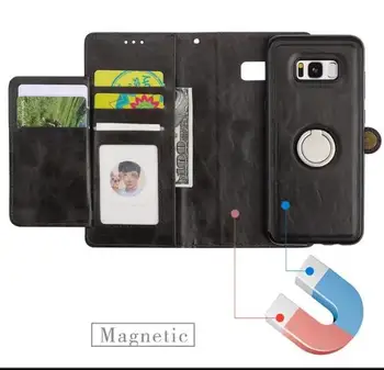 

Metal Ring Wallet Cover Mobile Phone Leather Stand Case For Galaxy S8/S8 PLUS,For iPhone 6/6 Plus,For iPhone 7,For iphone 8