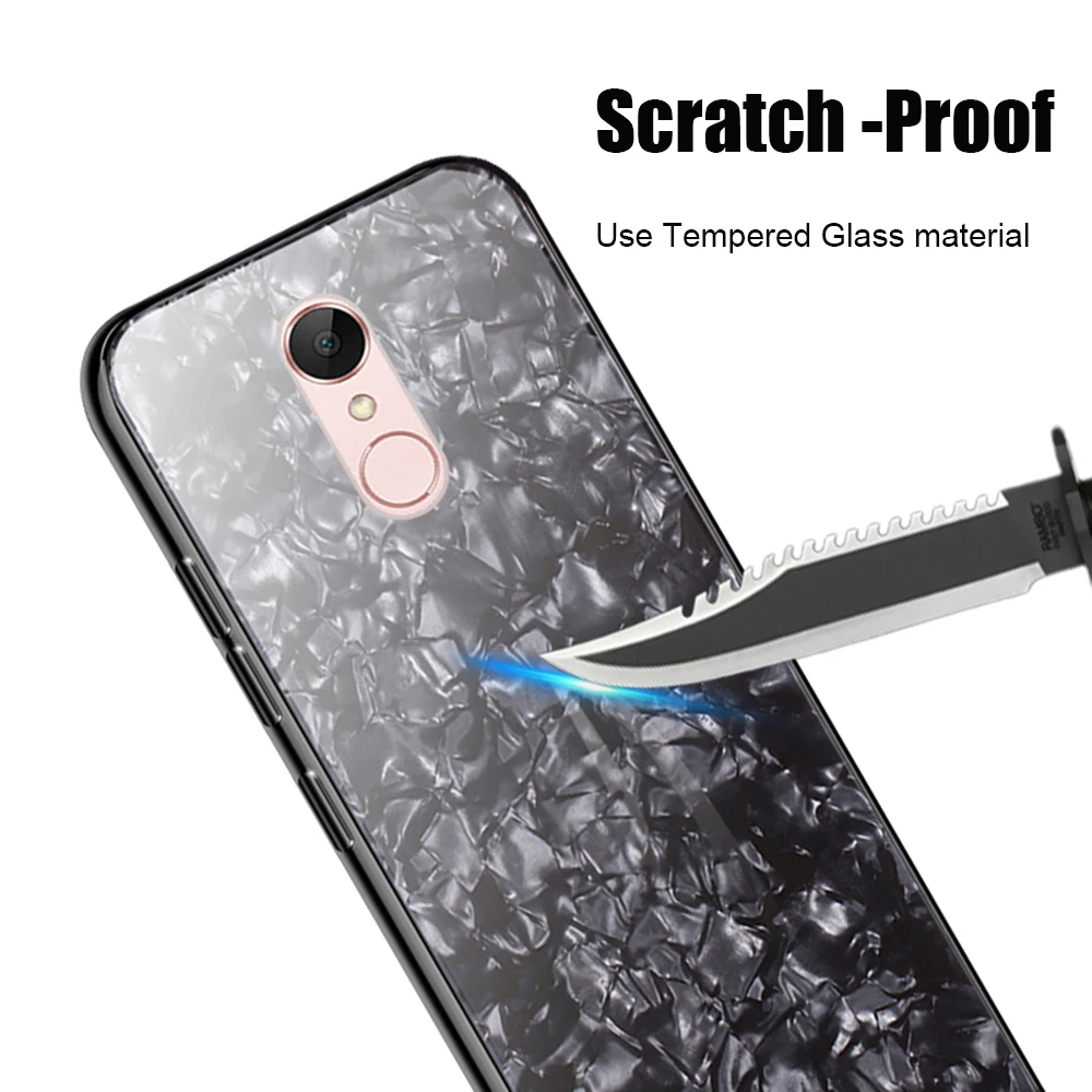 YIESOM Tempered Glass Case For Xiaomi Redmi 5 Plus Back Cover Shell Soft TPU Bumper Phone Case For Xiaomi Redmi 5  5 Plus Coque (6)
