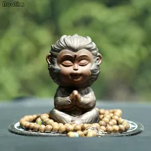 NOOLIM фиолетовый глиняная печь милый обезьянка Король Чай домашнее животное украшения Творческий чай церемония чайная игра чайный поднос украшение автомобиля ремесла