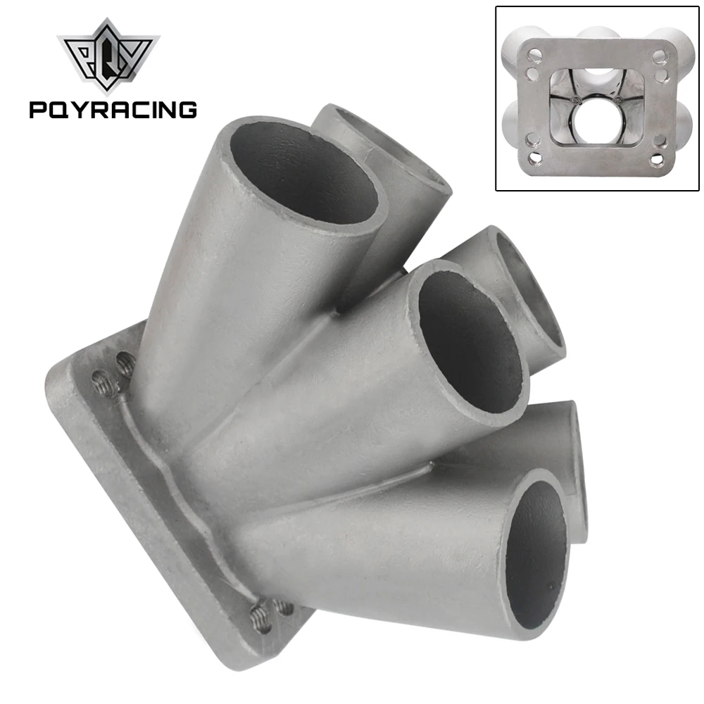

PQY - Cast Stainless Steel 6-1 Turbo header manifold Merge collector T3 T4 with T3 Flange PQY-THM01-6