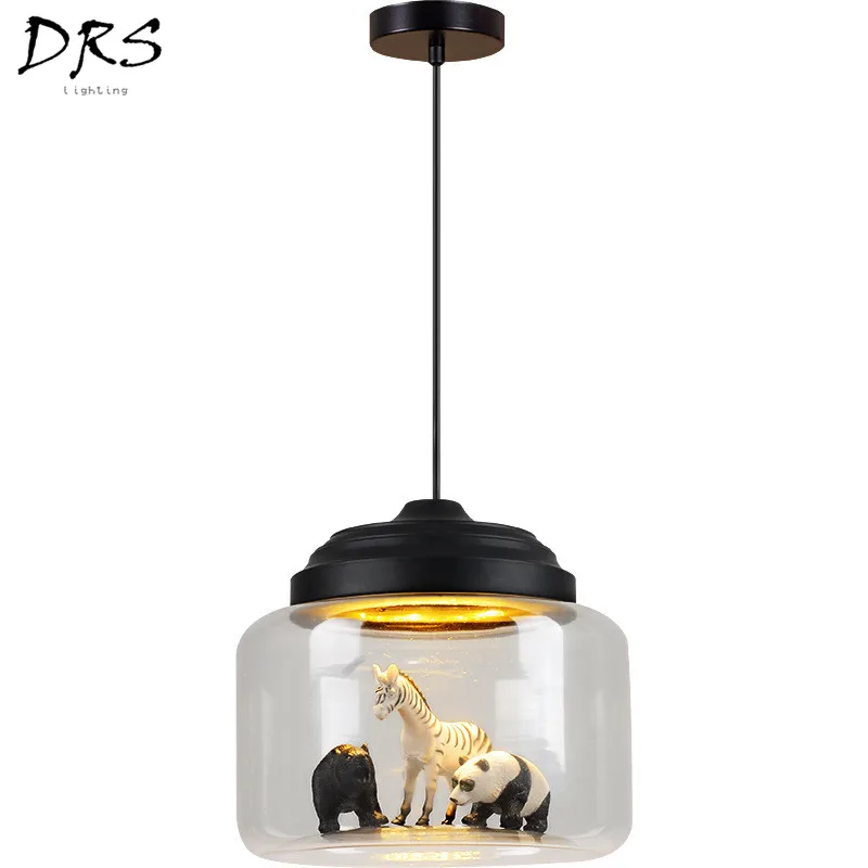 

Postmodern Animal Chandelier Lights Simple Creative Animal Model Hanglamp Kids Room Bedroom Lighting Loft Decor Led Pendant