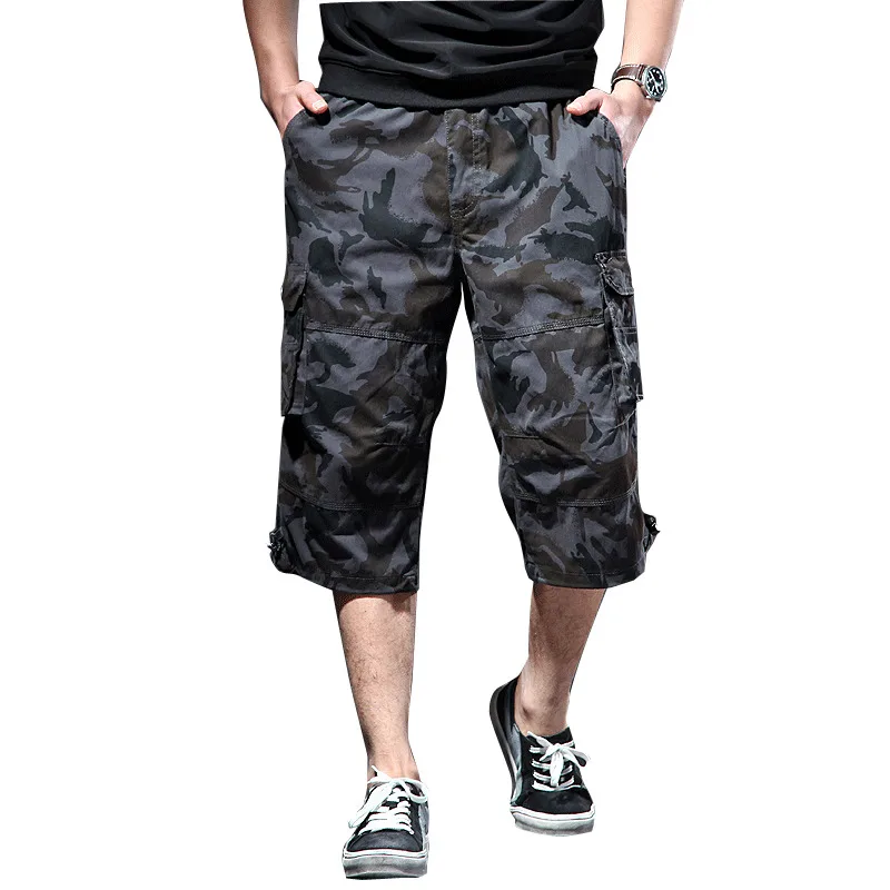 Летние мужские мешковатые военные камуфляжные шорты с несколькими карманами мужские камуфляжные дышащие свободные короткие спортивные штаны плюс размер 6XL A60106