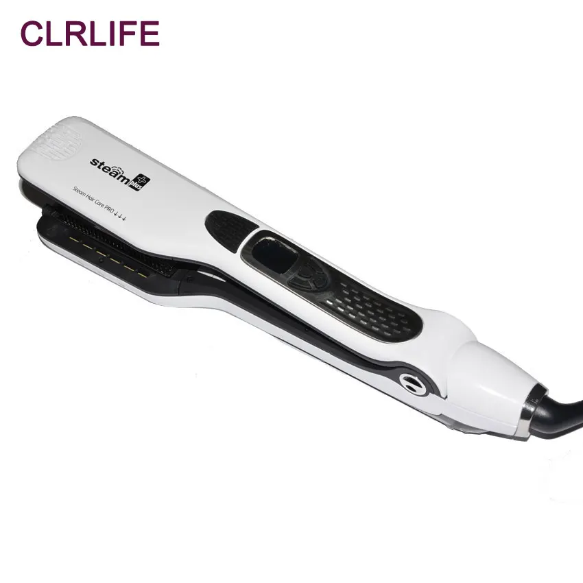 Выпрямитель для волос CLRLIFE Электрический паровой утюжок с ЖК-дисплеем щетка из