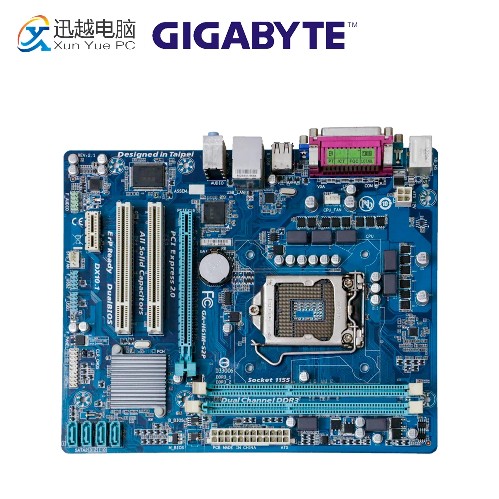 

Gigabyte GA-H61M-S2P Desktop Motherboard H61M-S2P H61 Socket LGA 1155 DDR3 Micro-ATX On Sale