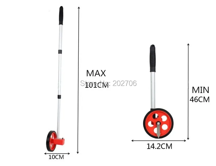 Счетчик измерительного колеса 0-9999,9 м портативное измерительное колесо, измеряющее расстояние, складное колесо, дальномер