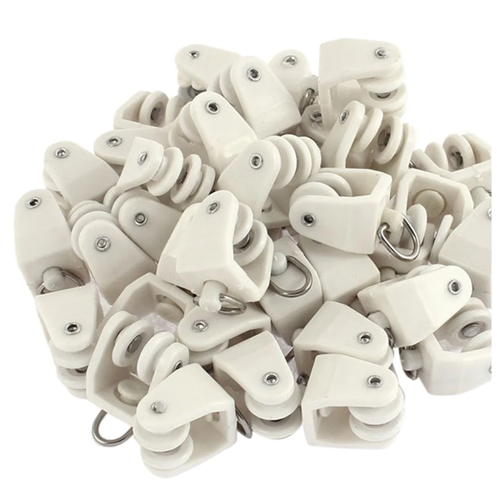 Practical Boutique 40pc Plastic Swivel Eye Ring Curtain Track Rail