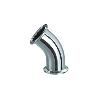 

102mm 4" O/D 304 Stainless Steel Sanitary Ferrule 45 Degree Elbow Pipe Fitting Tri Clamp