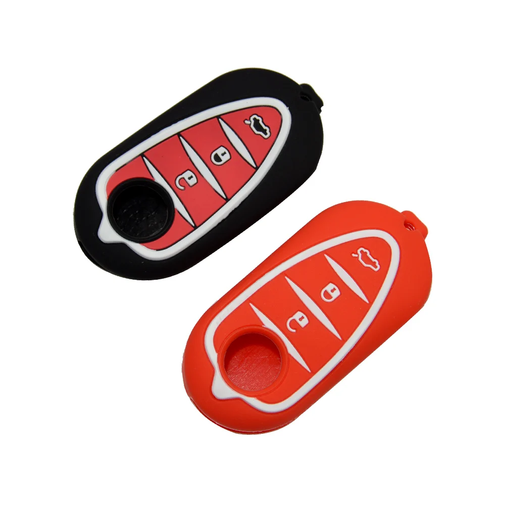 Best Silicone Car Key FOB Cover Case Shell Skin Protector For Alfa Romeo Mito Giulietta  159 GTO GTA Flip Folding Remote Shell (5)