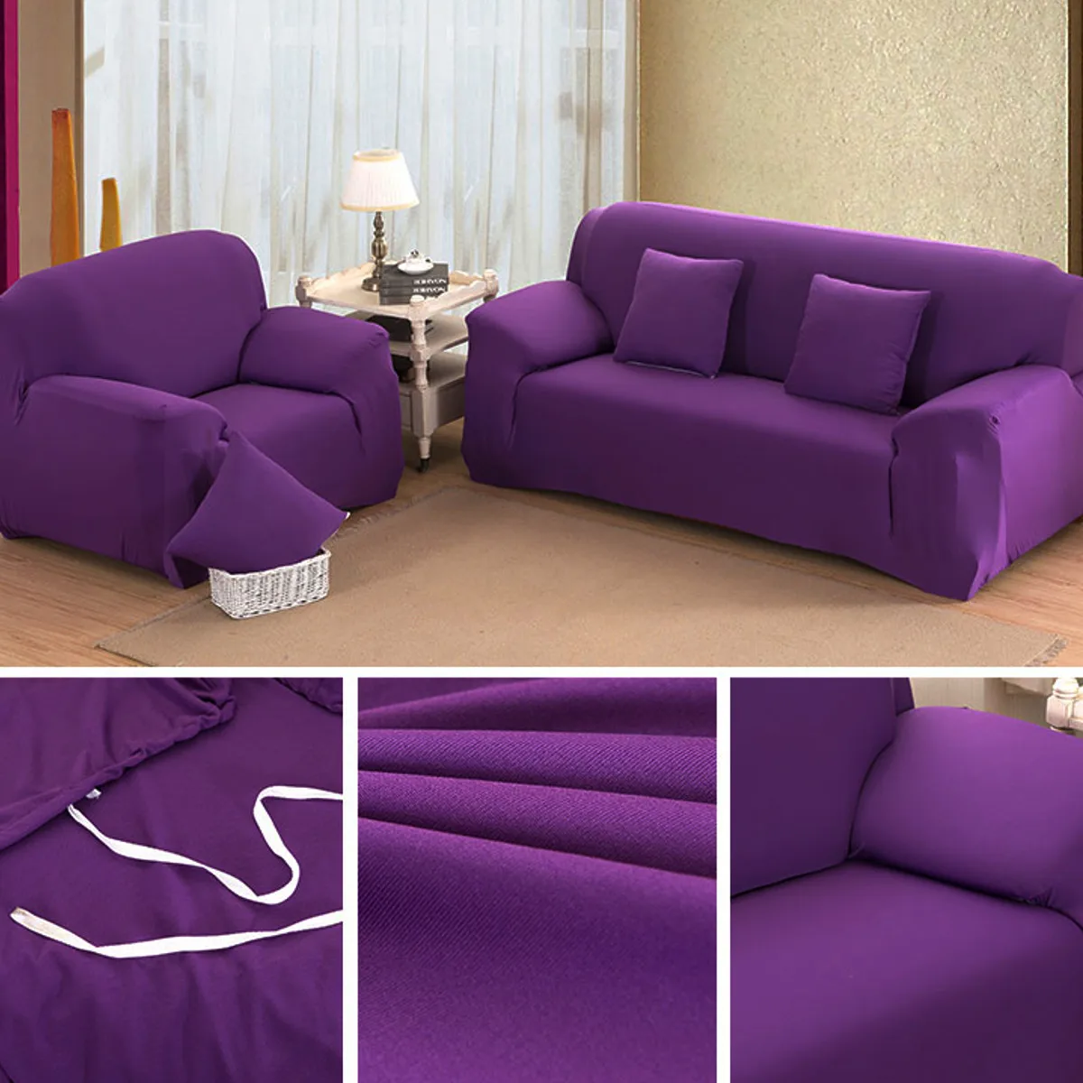 

Removable Sofa Cover Sofa Slipcovers Stretch Fit Cotton Sofa Covers For Living Room Sofa Slipcover Couch Cover 1/3 Seater