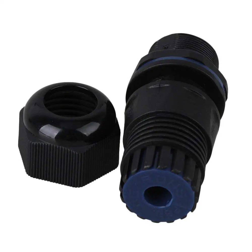 

Ethernet LAN Black IP68 Protection M20 Stuffing Locknut Outdoor Plastic RJ45 AP Waterproof Cable Gland Connector