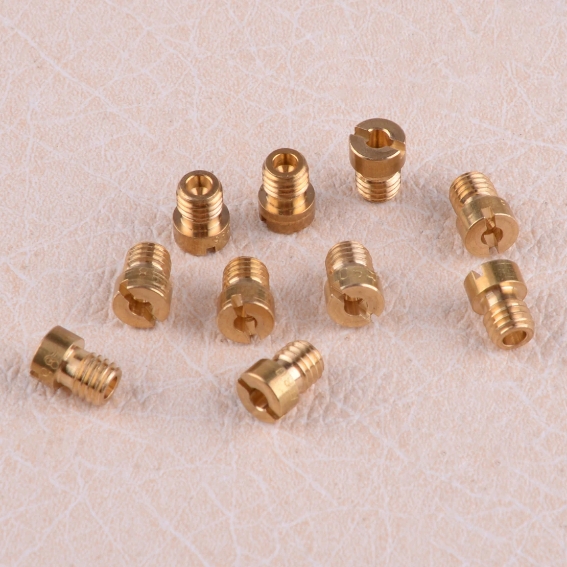 

LETAOSK 10pcs Gold Main Jets Nozzle Set 5mm 75-98 Fit for Dellorto Carburetor Garden Parts Tool