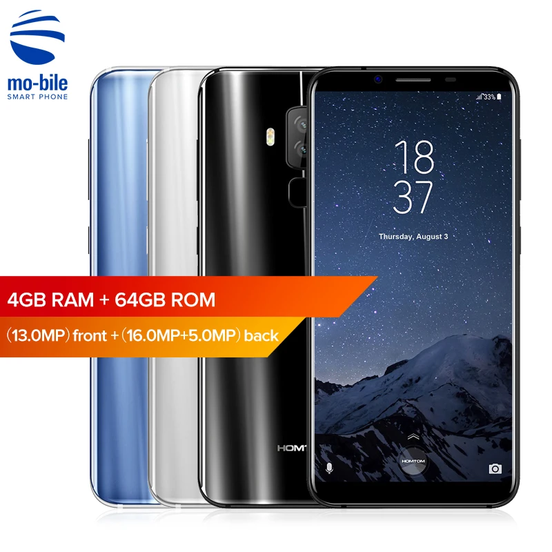 Восстановленное HOMTOM S8 SmartphoneAndroid 7 0 5 &quot4 GB Оперативная память 64 Гб Встроенная MTK6750T