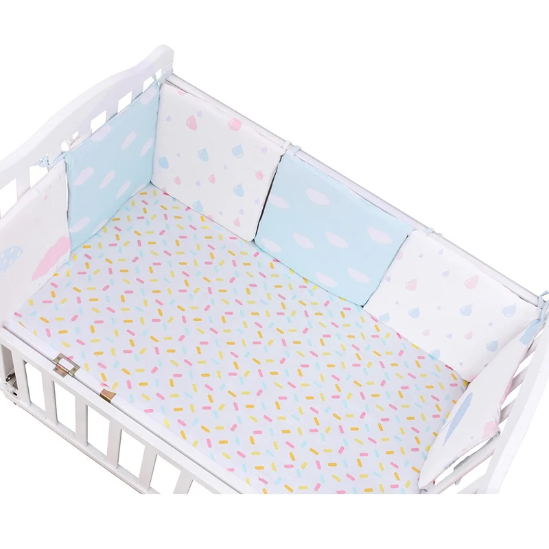 6pcs/Lot Baby Crib Bumpers for Newborn Baby Cot Bumper Cotton Baby Crib Protector Crib Bumpers Protector Newborn Bedding Set