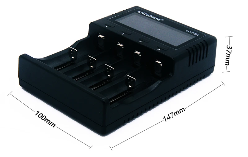 Умное устройство для зарядки никель-металлогидридных аккумуляторов от компании Liitokala: lii-PD4 18650 26650 1,2 V AA, AAA, никель-металл-гидридного 3,7 V литиевая батарея зарядное устройство 26650 четыре умных слот Универсальное зарядное устройство переменного тока