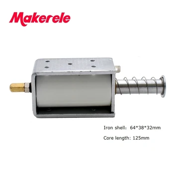 

Terminal connecting Push Type Open Frame Linear Solenoid Electromagnet Suction 15N Holding Core length 125mm