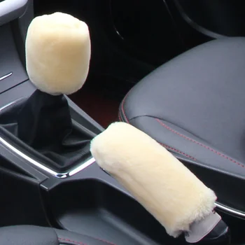 

Winter plush fur car hand brake cover shift knob cover for Opel Astra VAUXHALL MOKKA Zafira Insignia Vectra Antara