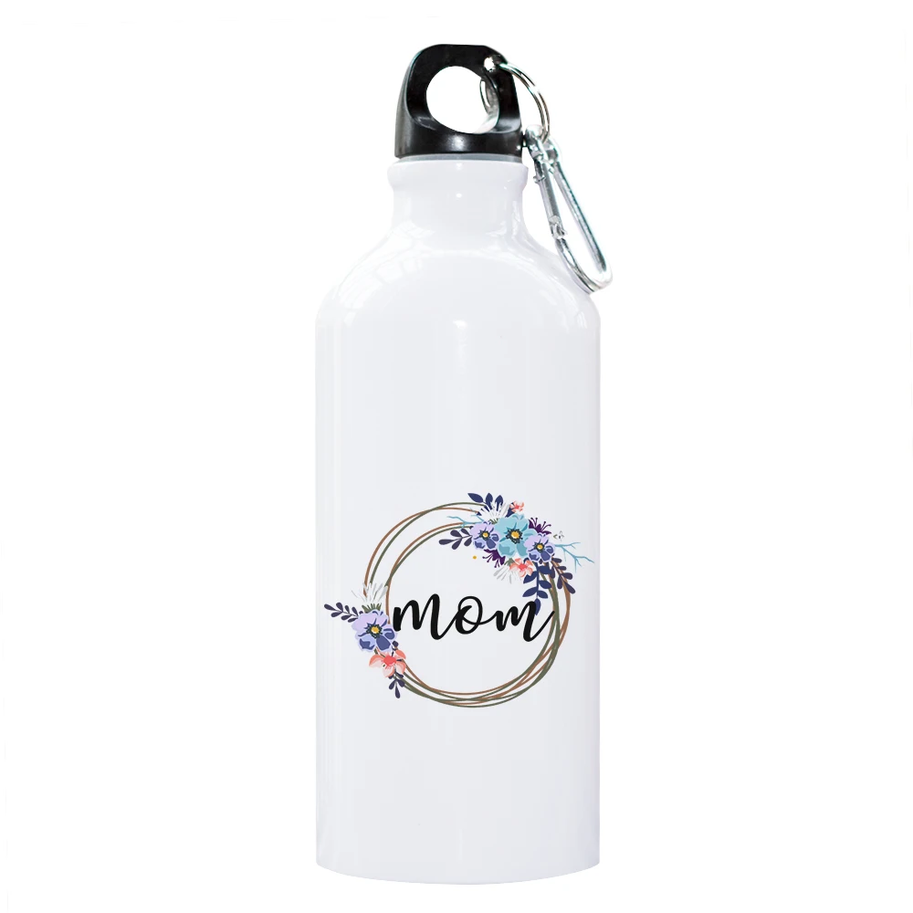 Уникальный подарок для мам, индивидуальная Спортивная бутылка для воды, подарок на день матери, подарок на день матери, алюминиевая уличная бутылка, персонализированная 600 мл