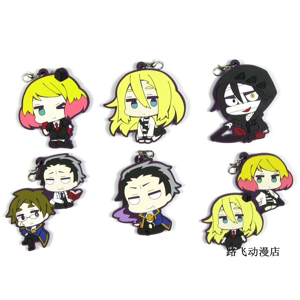 

Angels of Death Rachel Gardner Isaac Foster Daniel Dickens Edward Mason Gray Action Figure Anime Model Rubber Keychain Pendant