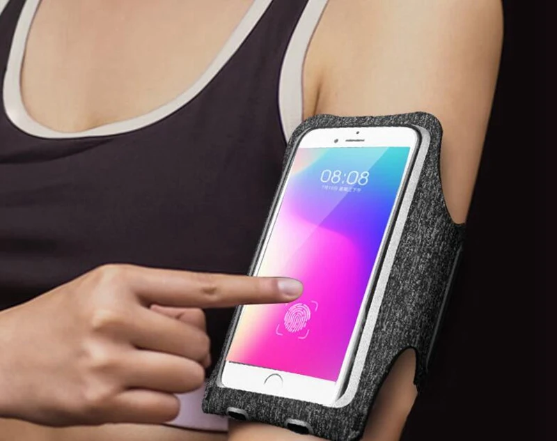 

5.8 BLACK Waterproof Gym Sports Running Armband For iphone Xs Max XR X 8 4 4s 5 5s 5c SE 6 6s 7 7s plus Arm Band Phone Bag Case