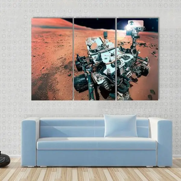 3 Pcs/Set Large Advanced Mars Rover On Surface Canvas Print Painting Landscape Plants Wall Art Picture Home Decor | Дом и сад
