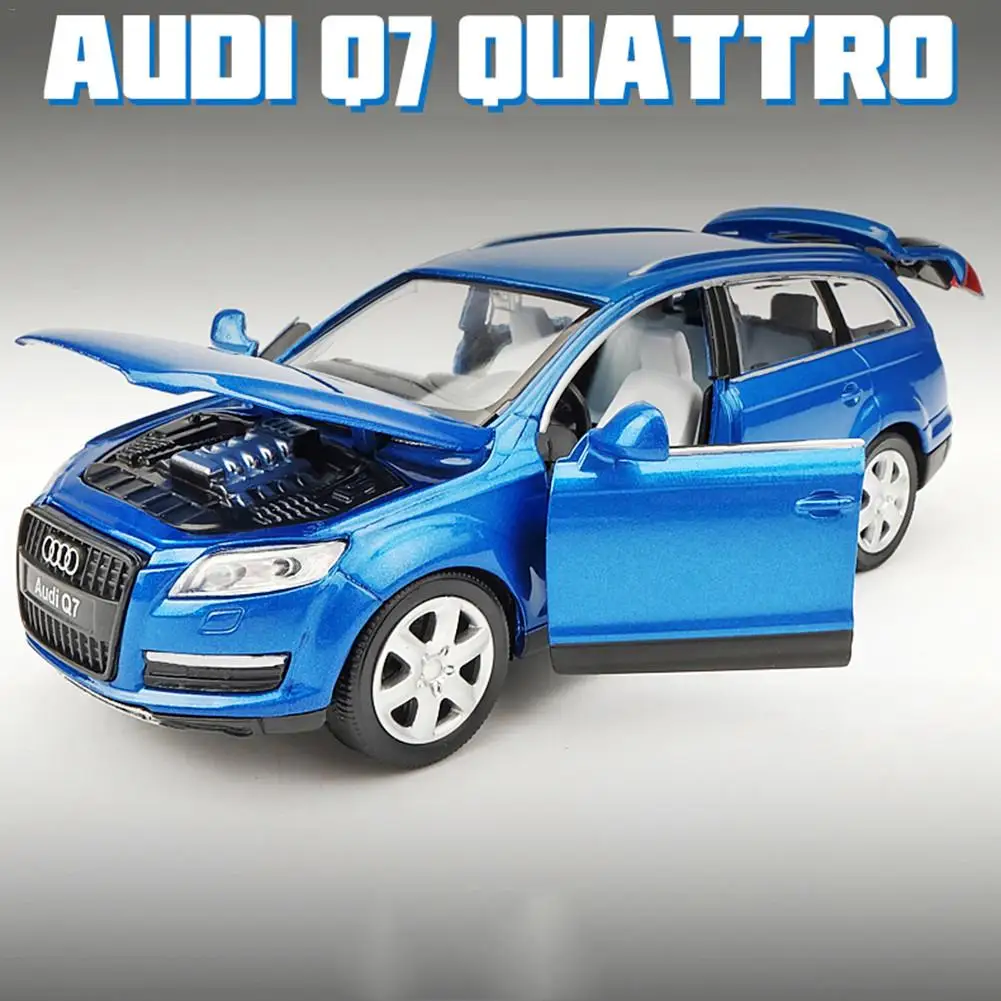 Мини Audi Q7 1:32 модель из сплава 3 цвета акустический игрушечный автомобиль подарок