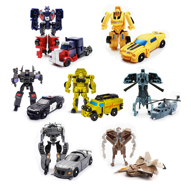 7pcs Super Robot Transformation Cars Deformation Robot Hero Toy Action Figures Toys for Boys