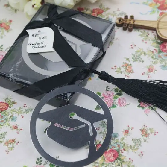 Free Shipping 20pcs/lot Graduation Cap Bookmark with Elegant black