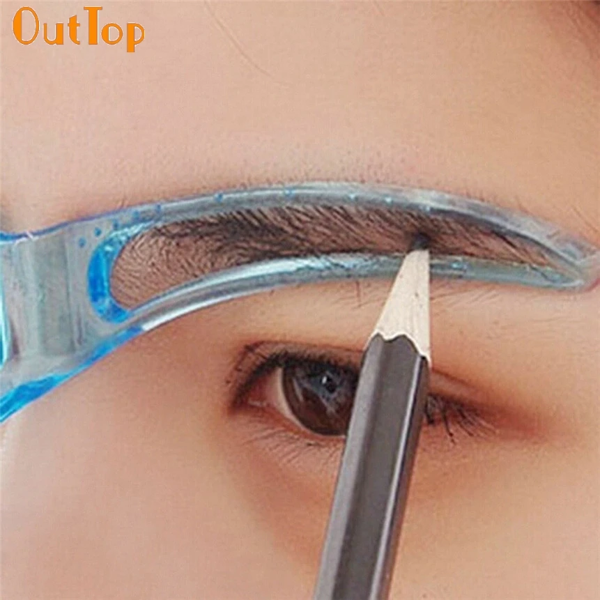 

OutTop Colorwomen Professional Beauty Tool Makeup Grooming Drawing Eyebrow Template 160913 S28 HW