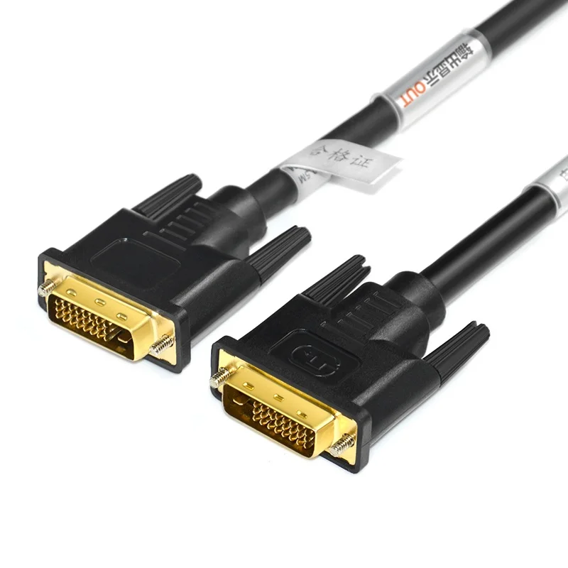 DVI to DVI Cable DVI D 24+1 Male Gold Plated Male to Male for TV