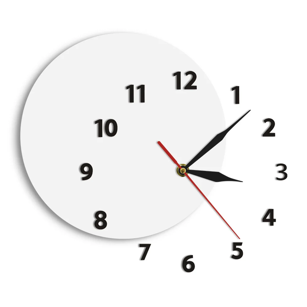 

Unusual DIY Wall Clock Out Of Time Moved Some Numbers Of Hours On The Wall Simple Abstract Living Room Modern Wall Clock Watch