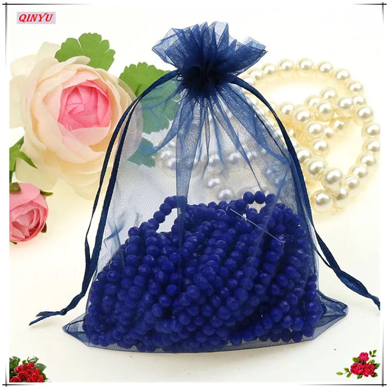 

50pcs 7x9 9x12 10x15 11x16CM Organza Bags Jewelry Packaging Organza Tulle bags Favor Wedding Party Gift Packaging Bags 5z