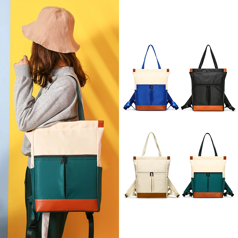 Mochila impermeable de nailon 15,6 para ordenador portátil de gran capacidad para mujer, bolsas de hombro dobles, Bolsa de viaje para mujer Mochila impermeable de nailon 15,6 para ordenador portátil de gran capacidad para mujer, bolsas de hombro dobles, Bolsa de viaje para mujer