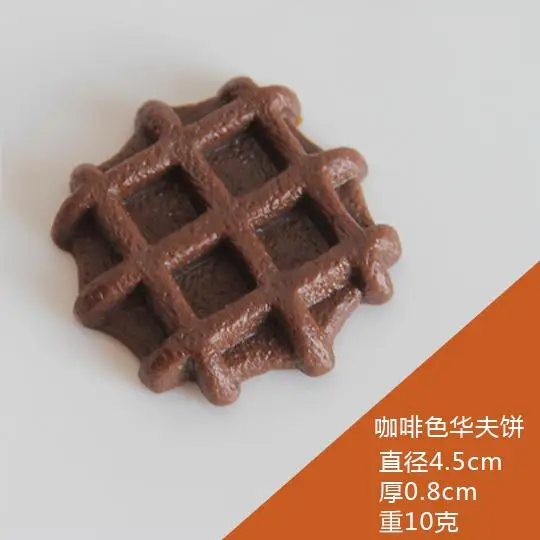 Искусственные украшения продукты ПВХ имитация вафельных печенья блины модель игрушки в форме кексов 6 шт./лот - Цвет: Шоколад