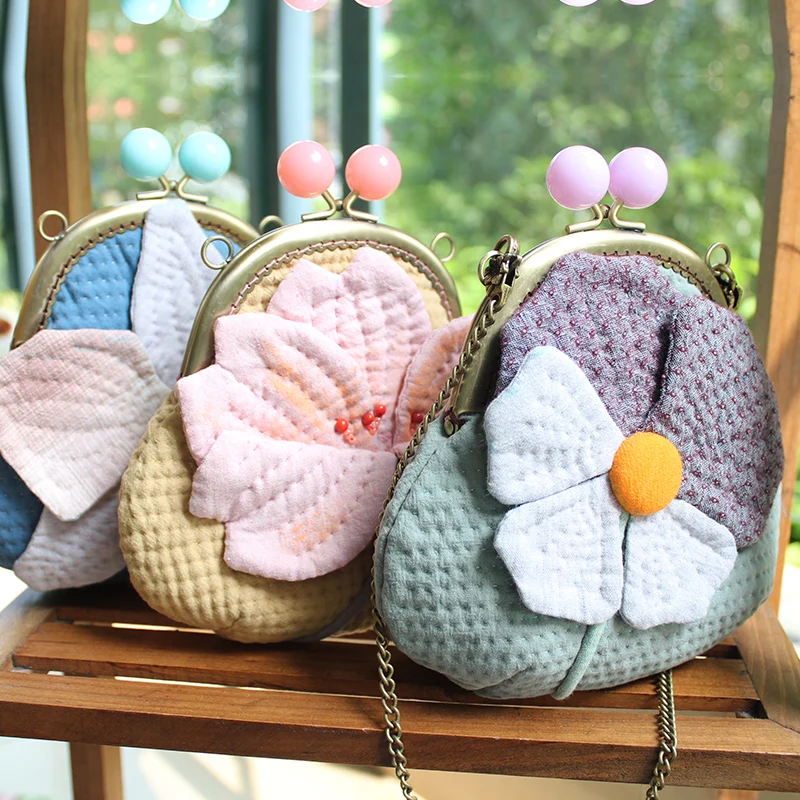 Buy Three dimensional flowers handbag women's handbag