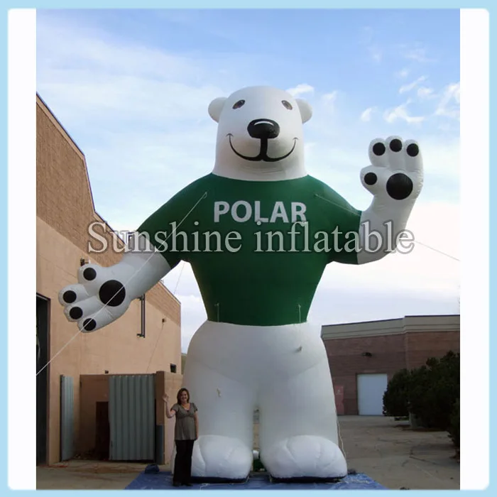 

Customized 20ft giant inflatable polar bear with blower for event and advertising