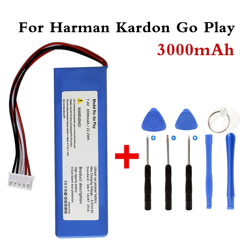 

3000mah battery for Harman Kardon Go+ Play go play batteries Batterie tracking number + Tools