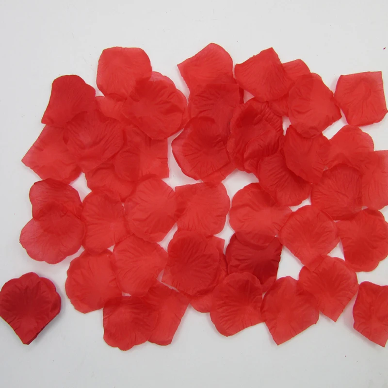 1000pcs (100pcs*10 packs) red Artificial Silk Rose Petals