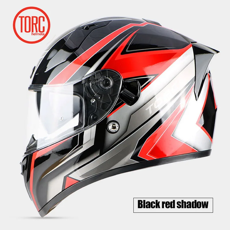 Новое поступление, мотоциклетный шлем, модный дизайн, Полнолицевые гоночные шлемы, ECE DOT Approved Capacete Casco Moto - Цвет: Black red shadow