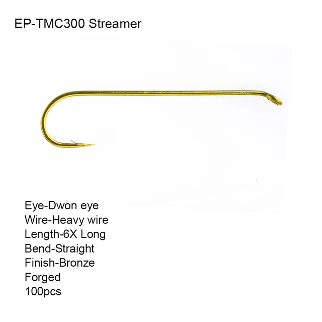 Best Price Eupheng 100pcs Streamer Fly Fishing Hook Bronze Color Forged Extra Long Streamer Hooks Flies Hook Fly Tying Materials EP-TMC300 Best Price Eupheng 100pcs Streamer Fly Fishing Hook Bronze Color Forged Extra Long Streamer Hooks Flies Hook Fly Tying Materials EP-TMC300