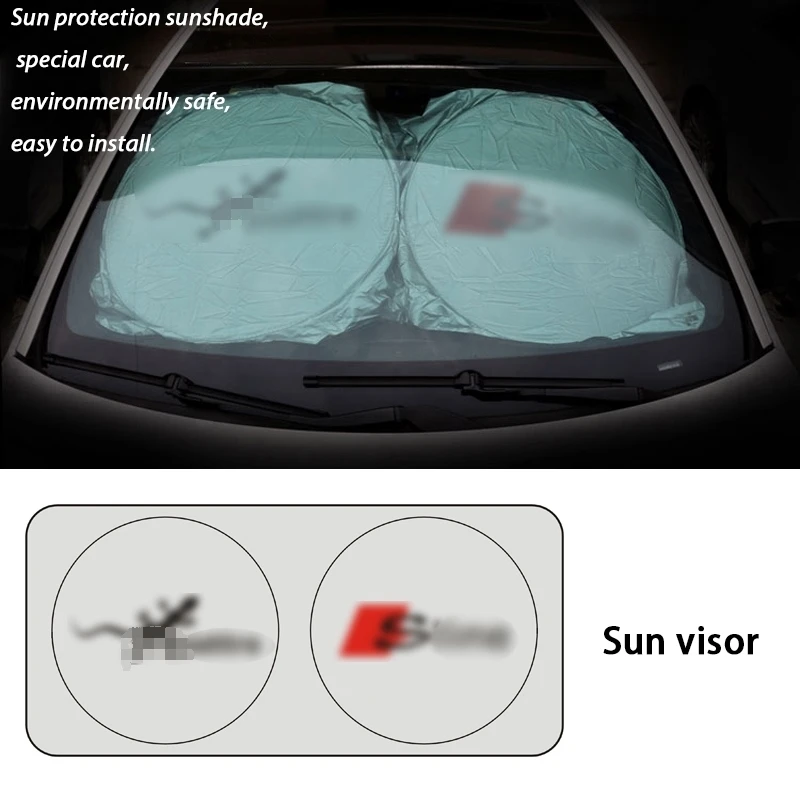 

Car Sunshade Windshield for audi sline SUV Front Windshield Sunshade Rear Shield Window Sun Visor Shade UV Summer Protection