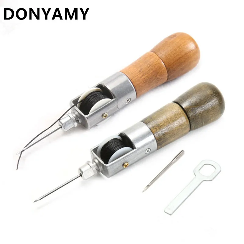 

1PCS Leather Sewing Machine Stitch Sewing Awl Thread Kit Needles Stitch Leather Fabric Leather Craft DIY Hand Tool