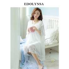 Кружевная ночная рубашка мягкая для дома 2020|nightgowns sleepshirts|lace