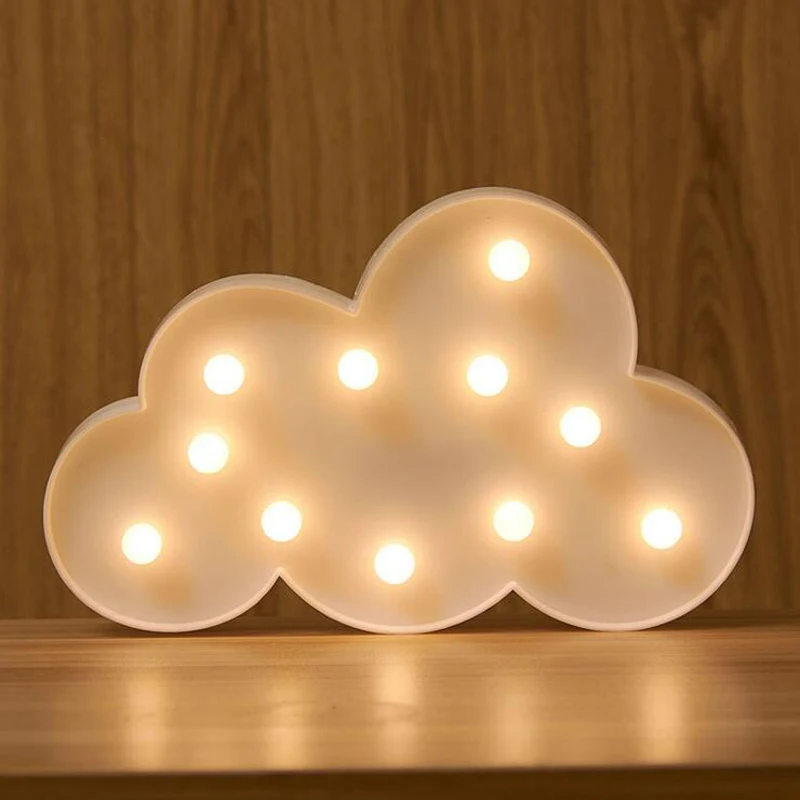 White/ Blue Cloud Light LED Night Light Battery Operated 3D Novelty